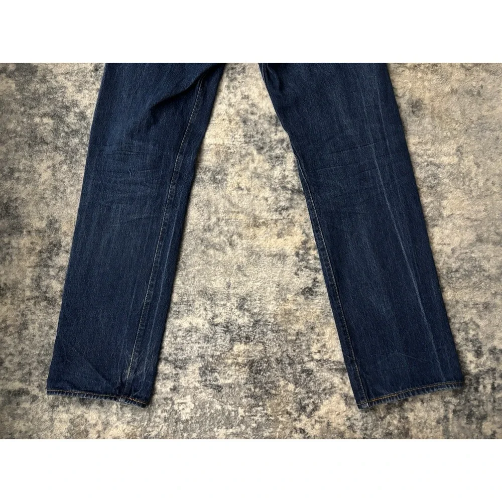 Levi's 501 Original Fit Jeans Mens W34 L36 Dark Wash Straight Leg Denim Pants‎